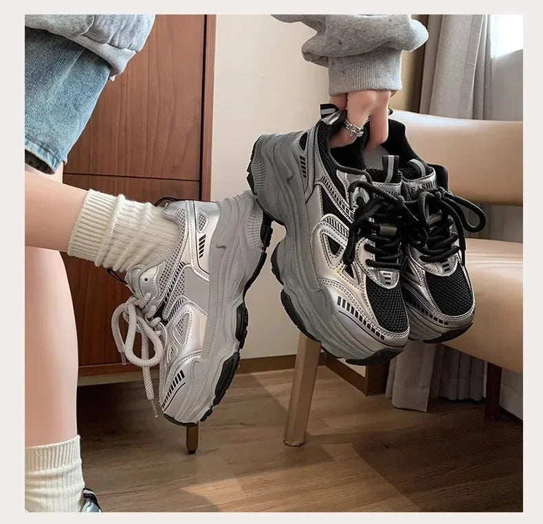 Fashionable Casual Platform Sneakers for Women | Comfortable Sports Shoes