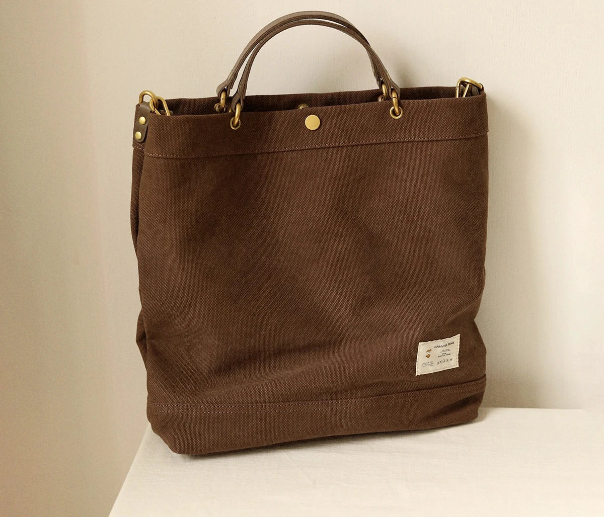Vintage Canvas Tote Bag | Large Capacity Commuter Handbag