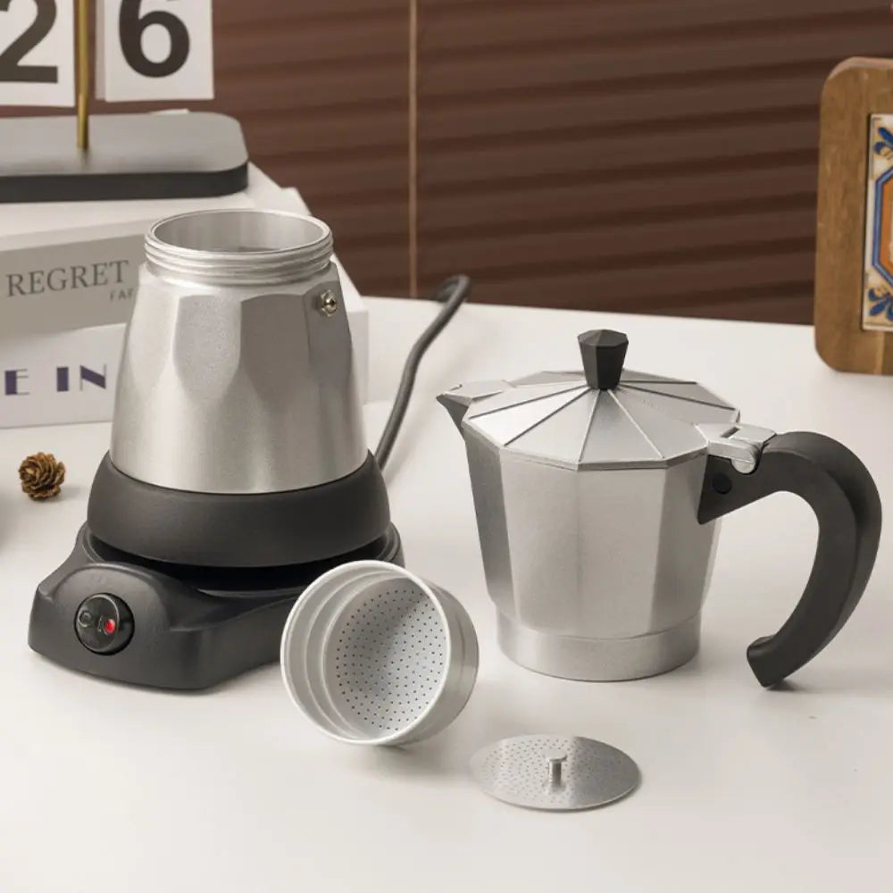Detachable Electric Espresso Mocha Pot | Fast Brewing Coffee Maker