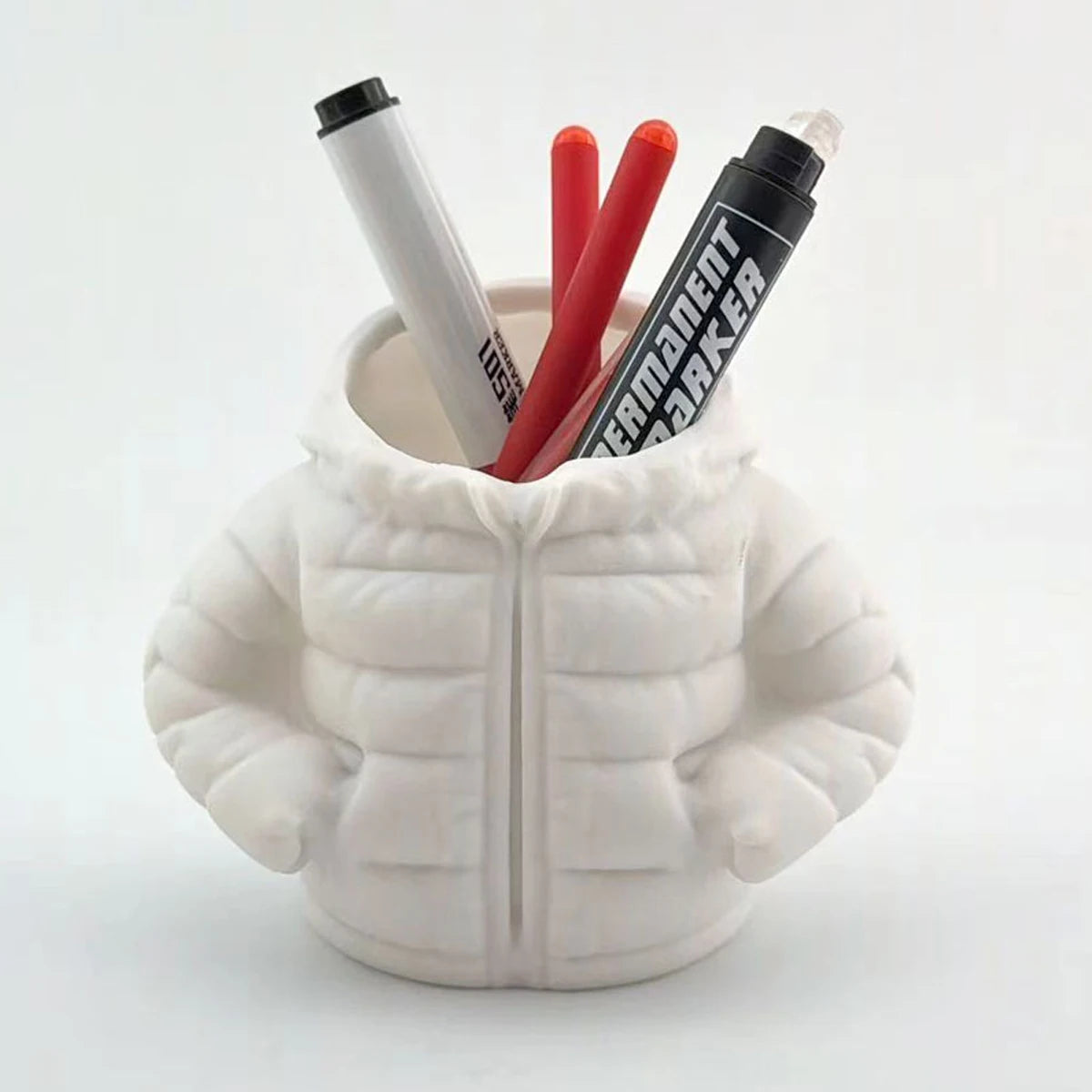 Creative Down Jacket-Shaped Pen Holder | Unique Desktop Organizer