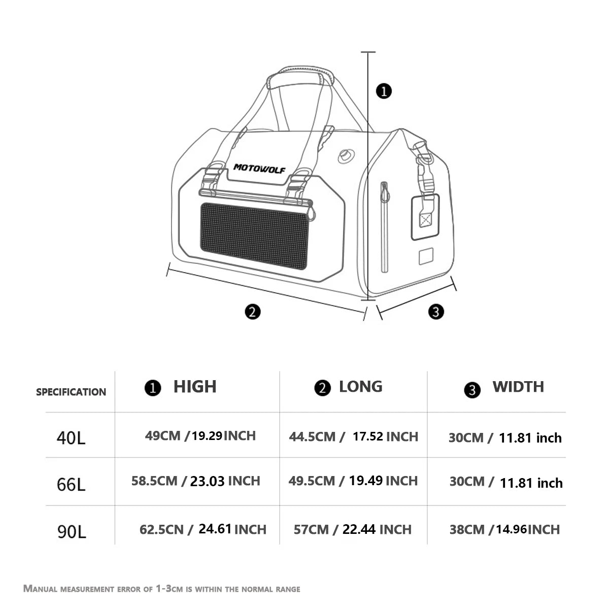 Waterproof Motorcycle Rear Seat Bag | Versatile Travel Duffel Bag