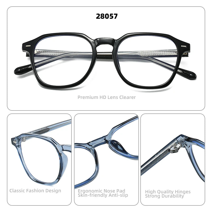 Unisex Anti Blue Light Glasses | Stylish Square Frames for Eye Care
