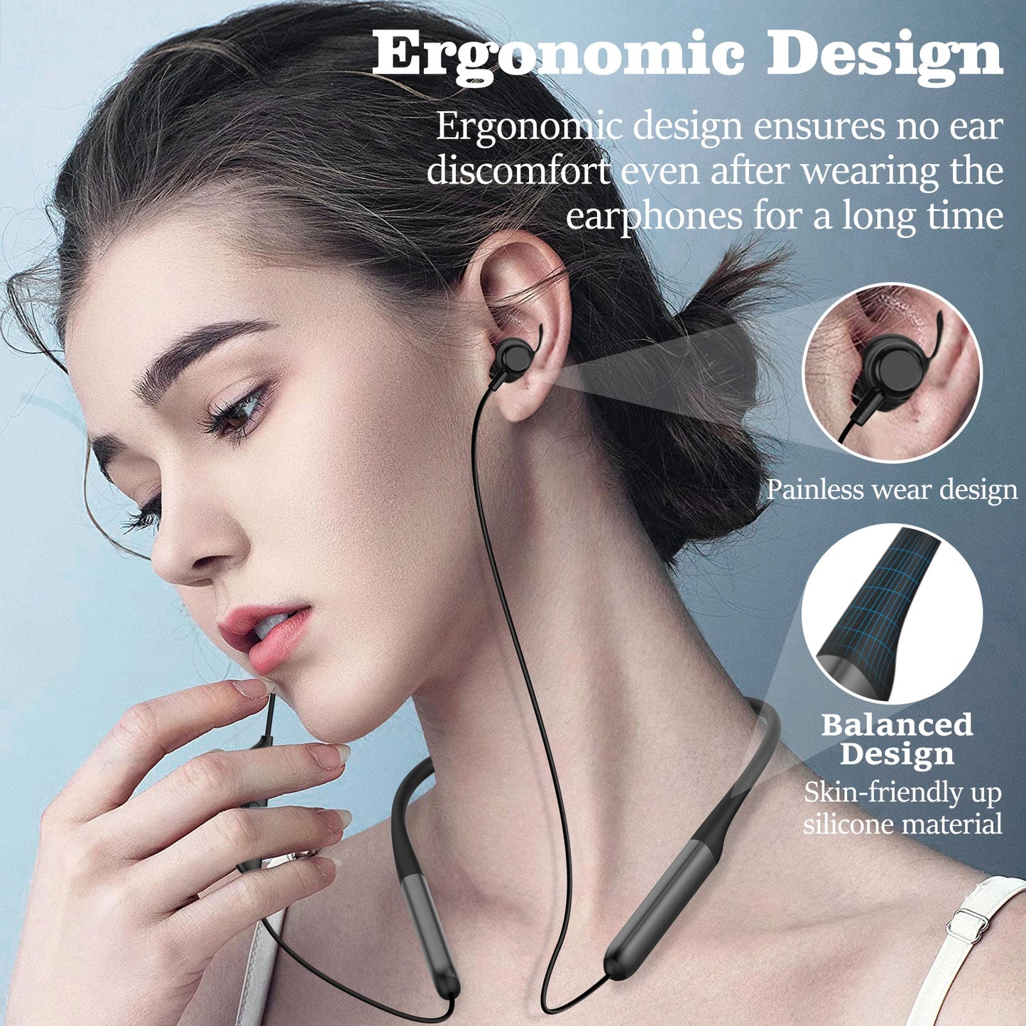 Bluetooth Wireless Headset | 100 Hours Playtime & Noise-Cancellation