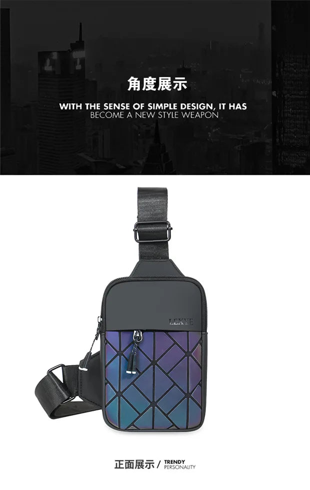 Stylish Crossbody Small Bag | Fashionable Rhombus Grid Design