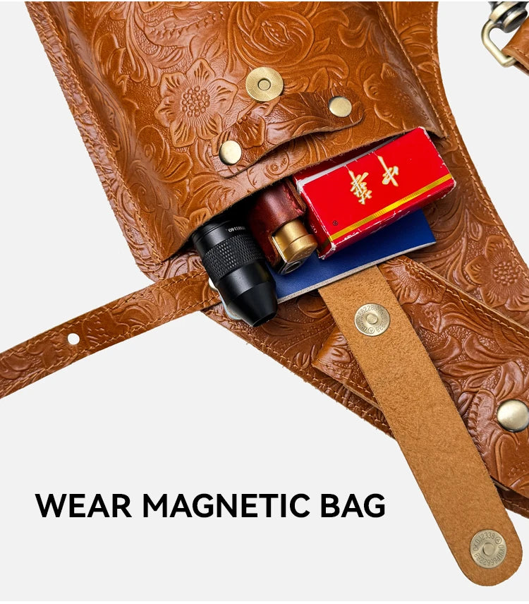 Anti-Theft Medieval Leather Holster Bag | Stylish Steampunk Design