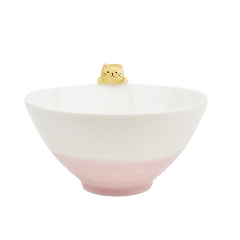 Cute Cartoon Cat Ceramic Rice Bowl | Japanese Style Tableware