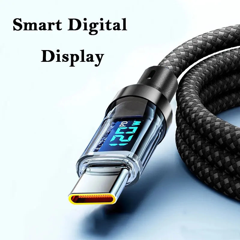 High-Speed 100W Type C to Type C Data Transfer & Charge Cable