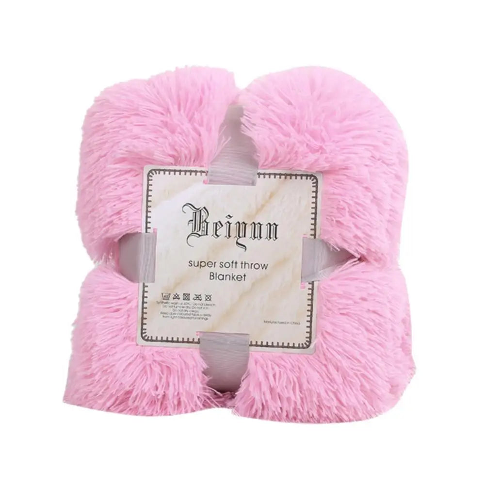 Soft Fluffy Shaggy Throw Blanket | Cozy Faux Fur Bedspread