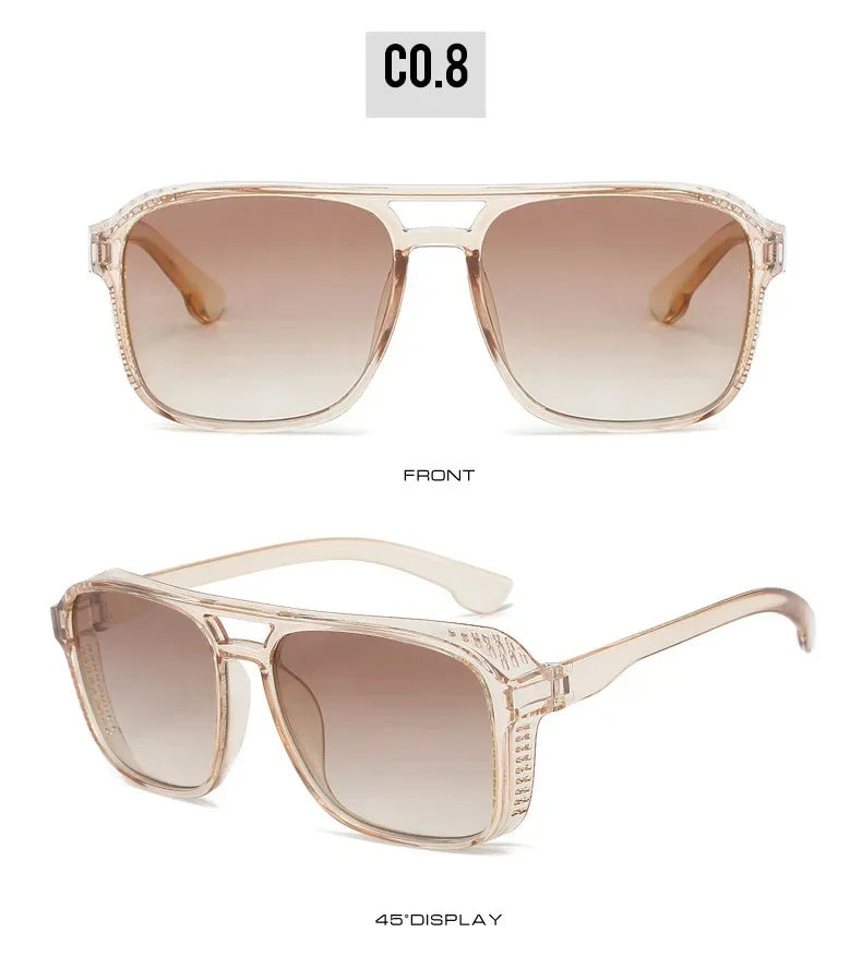 Classic Steampunk Style Sunglasses | Retro Square Sunglasses