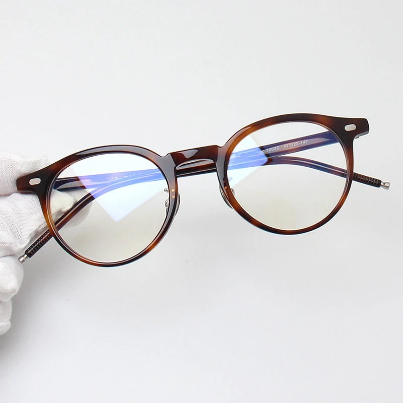 Unisex Retro Round Acetate Eyeglasses Frames | Timeless Style