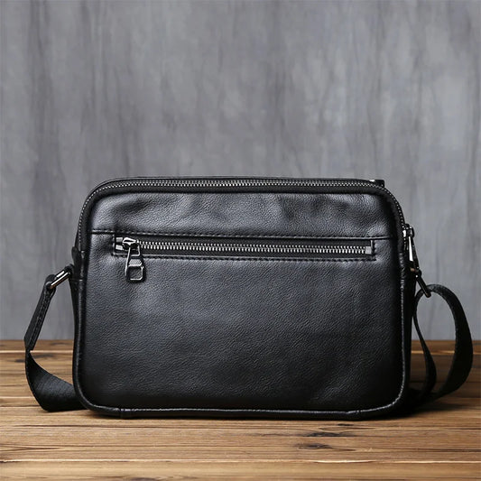 Bolso de hombro de cuero casual para hombre | Bandolera elegante de gran capacidad