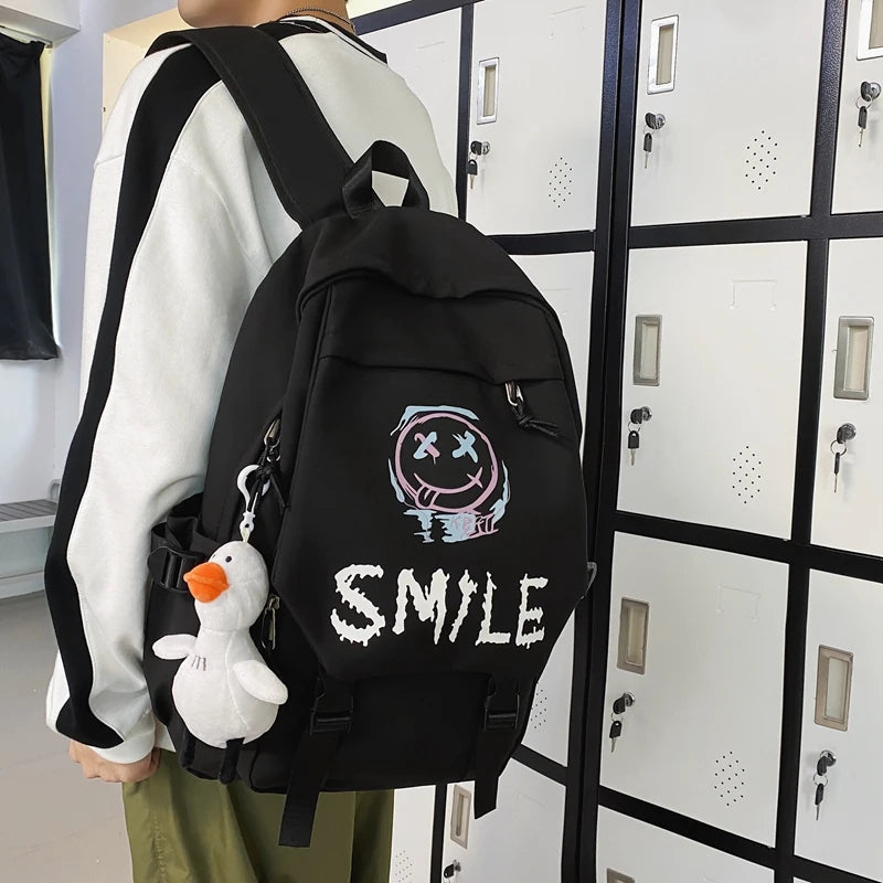 Kawaii Large Capacity Pocket Front Backpack | Stylish School Bag