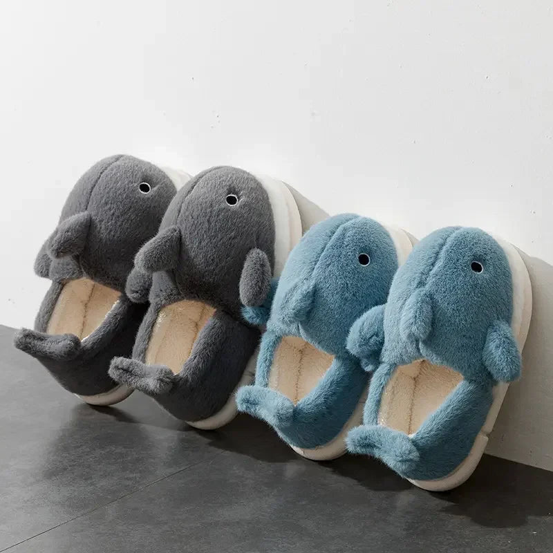 Cozy Shark Pattern Home Slippers for Men & Women | Warm Comfort