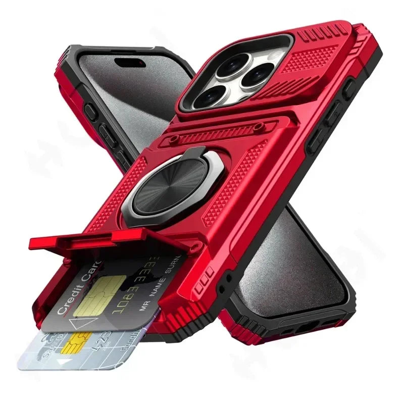 Heavy Duty Magnetic Phone Case with Kickstand | All iPhone Models
