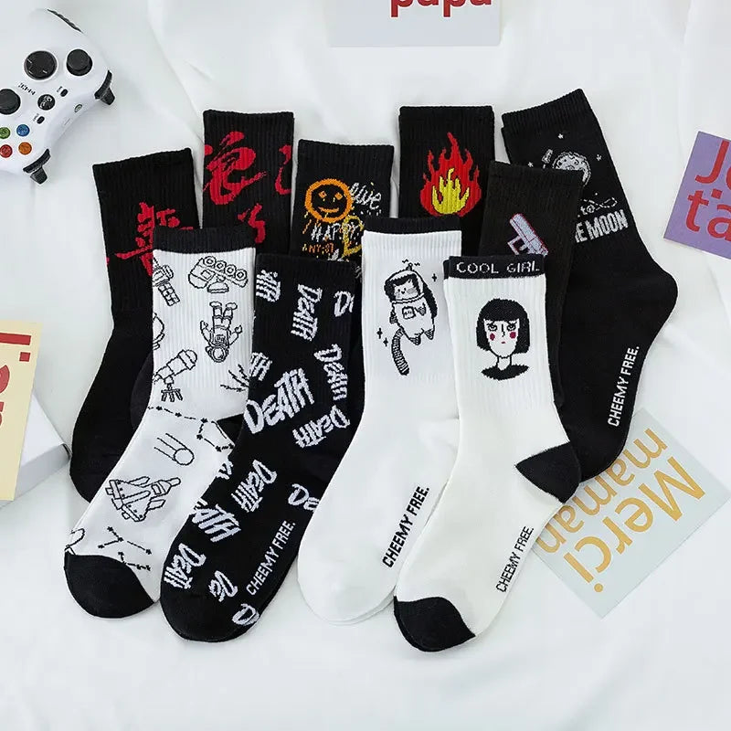Casual Trendy Long Tube Socks | Antibacterial & Anti-Odor Comfort