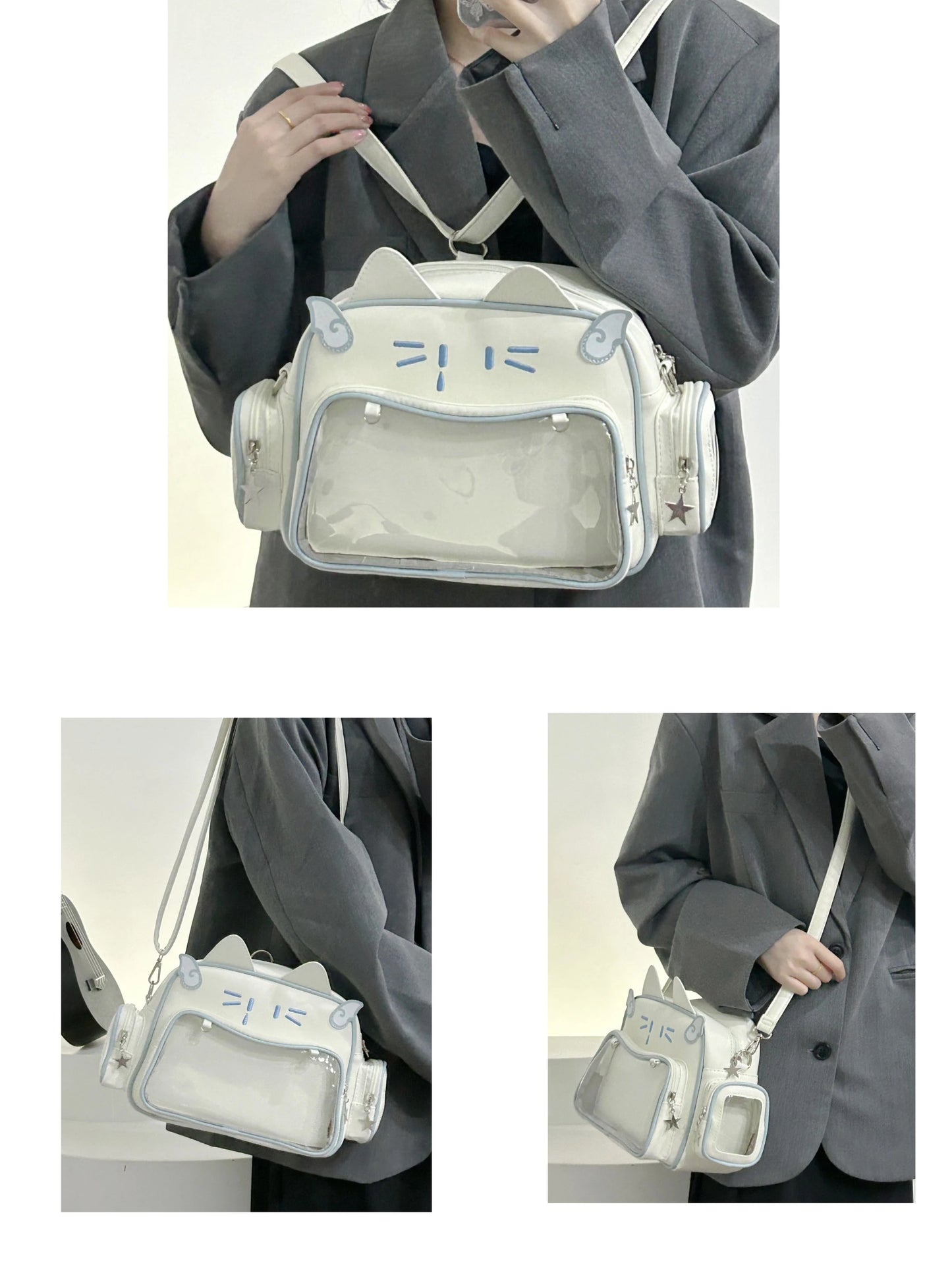 Cute Solid Black Ita Bag | Stylish Women's Everyday Backpack