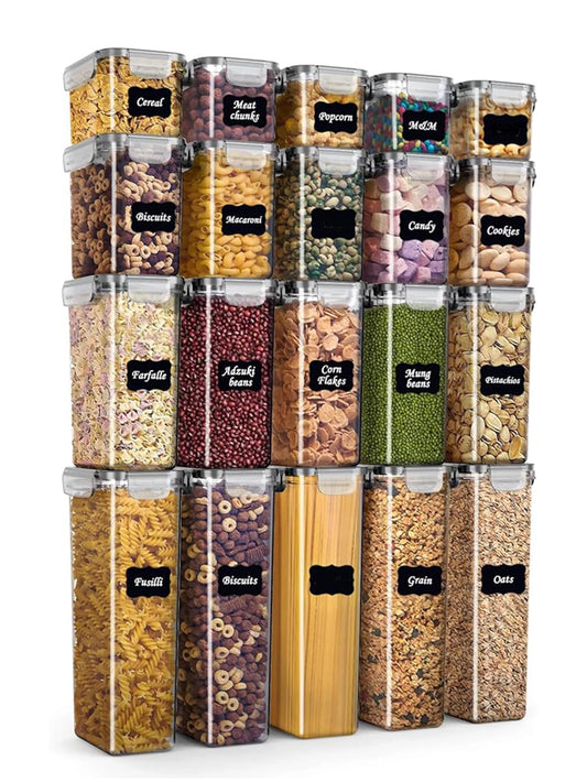 48 recipientes sellados para pasta | Soluciones de almacenamiento versátiles para tu cocina
