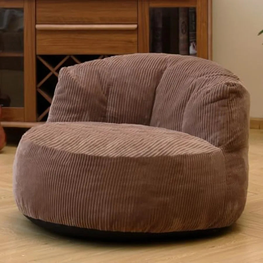 Large Foam-Filled Crescent Bean Bag Chair | Cozy Comfort for Home