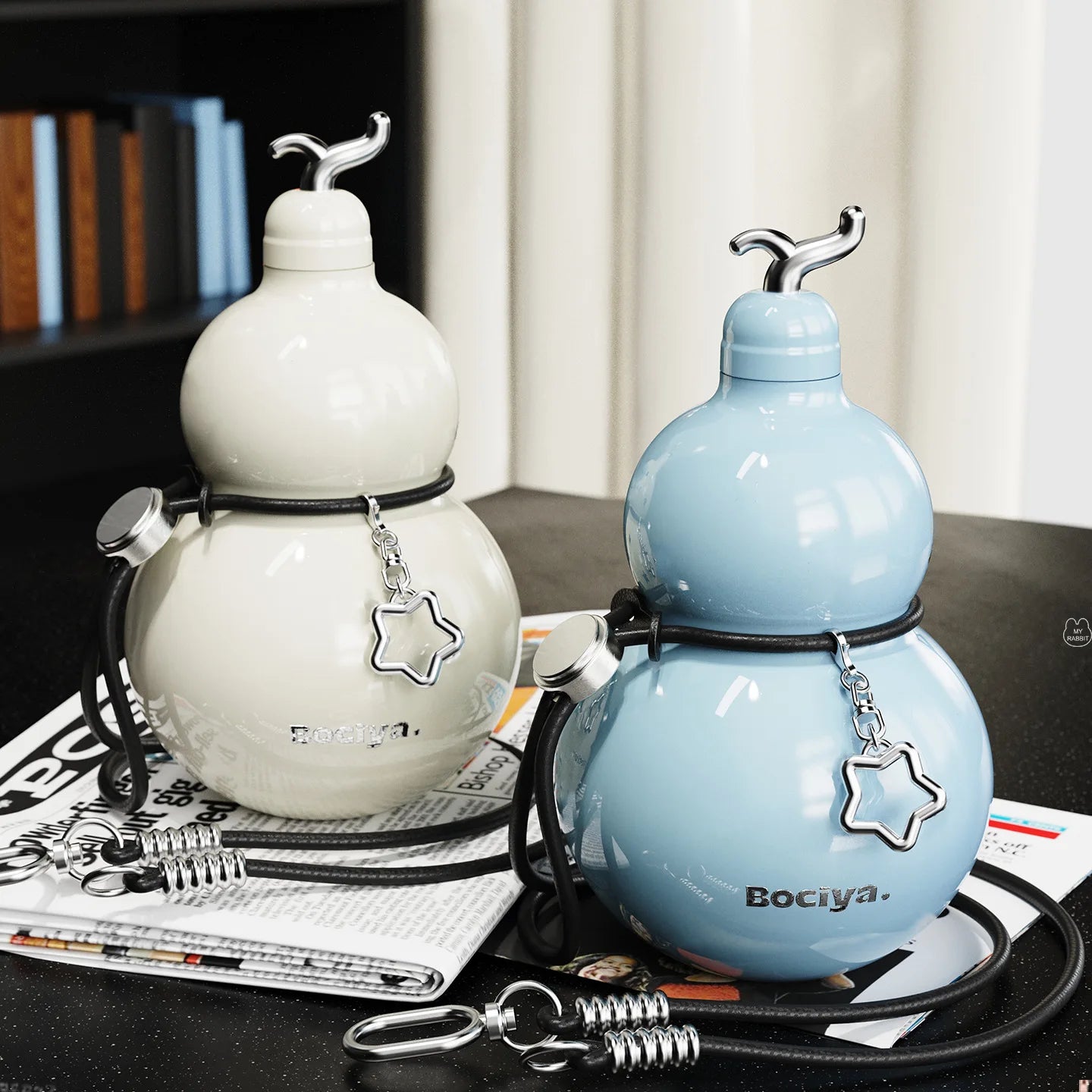Stylish Gourd Thermos Cup | Insulated Water Bottle with Straw