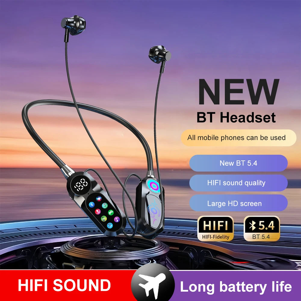 Wireless Bluetooth 5.4 Headset | HiFi Sound Quality Earbuds