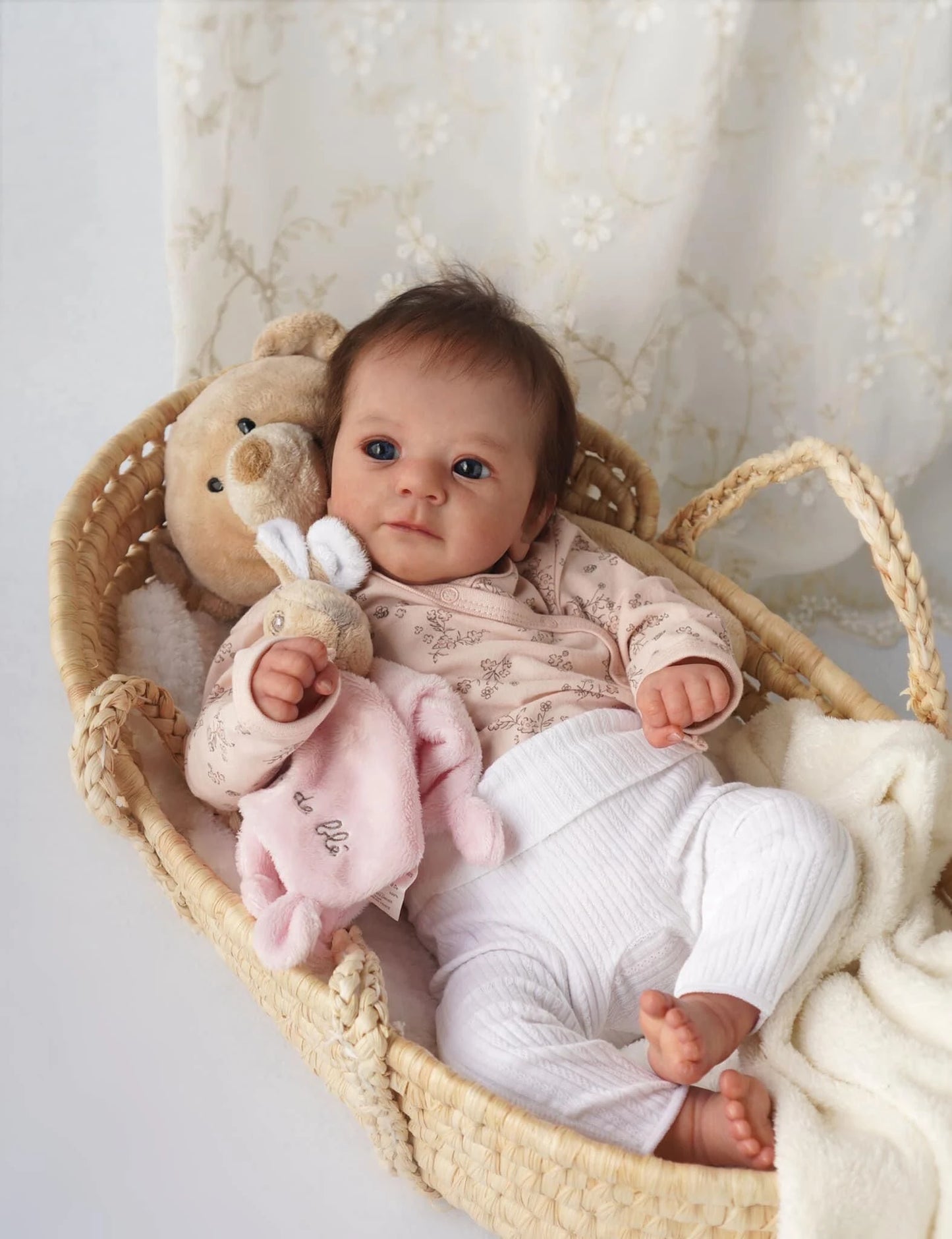 Muñeca Bebé Reborn de 49 CM Pintada a Mano y Realista | Coleccionable de Alta Calidad