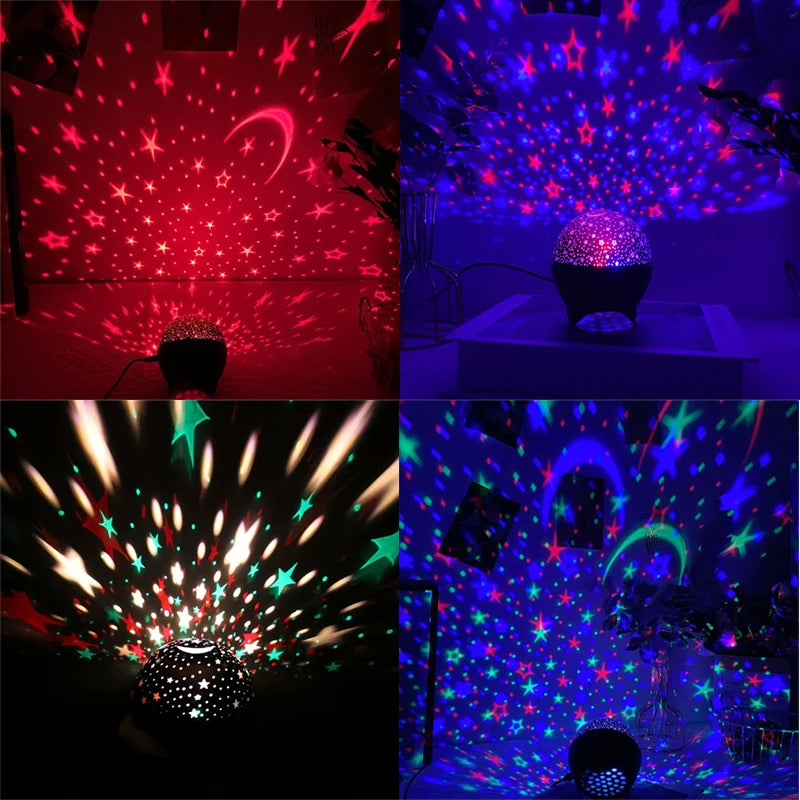 RGB Starry Moon Galaxy Projection Lamp | Kids Room Decor