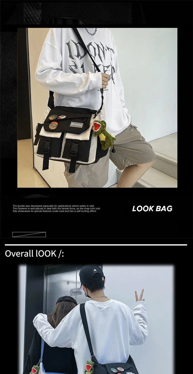 Bandolera de hombre moderna de gran capacidad | Ideal para estudiantes