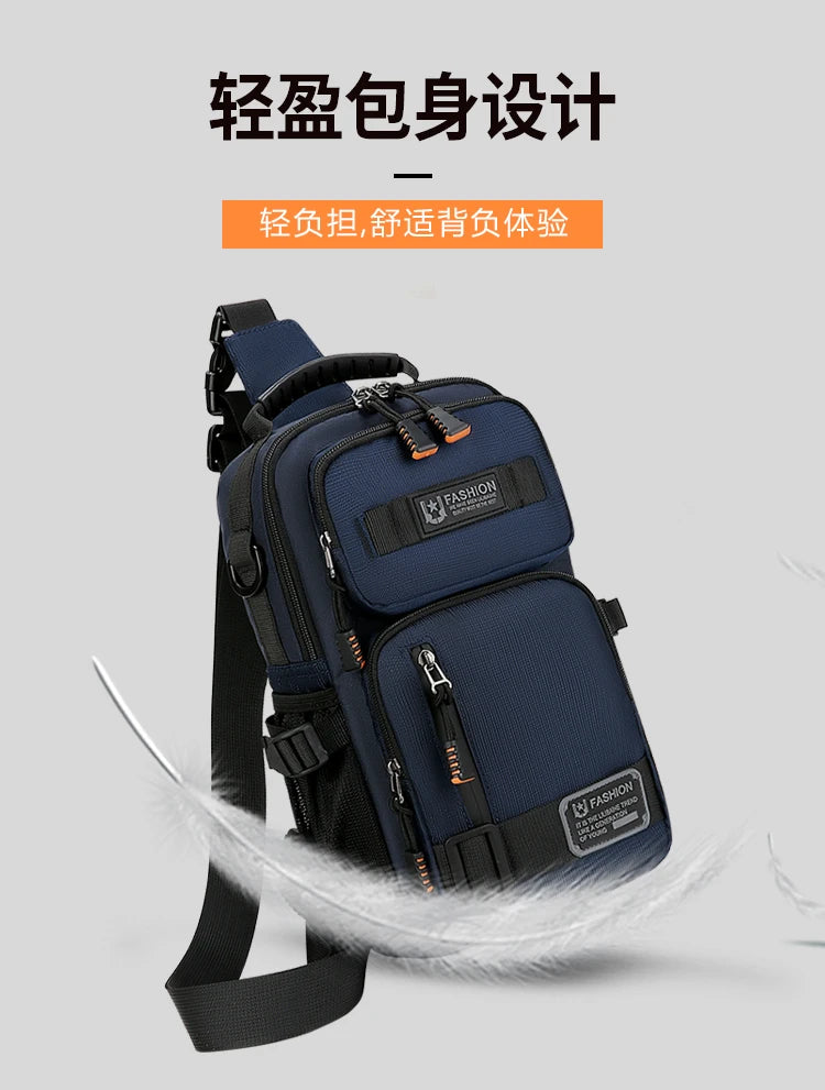 Men's Fashion Oxford Waist Pack | Versatile Casual Chest Bag
