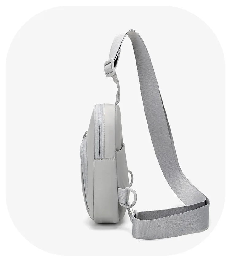 Waterproof PU Leather Sling Bag | Versatile Unisex Chest Bag
