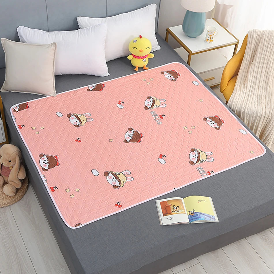 Waterproof Cartoon Dino Heart Changing Mat | Eco-Friendly Baby Care