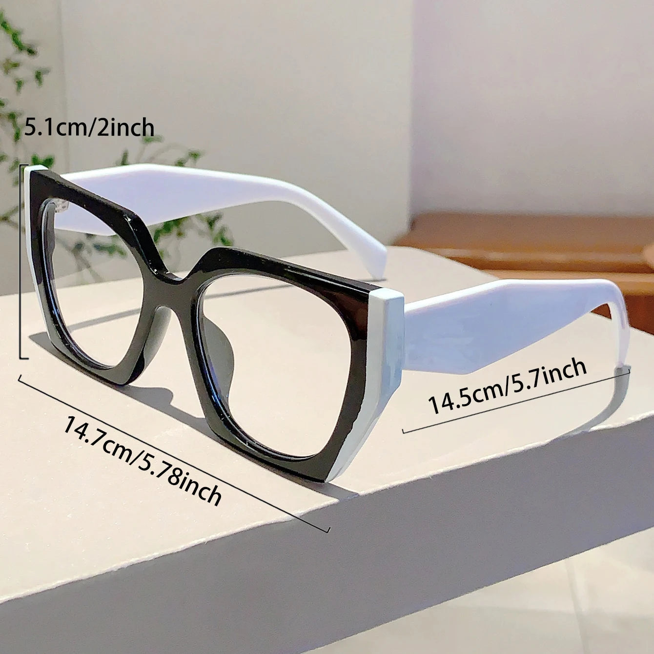 Chic Women's Oversized Square Glasses | Stylish Blue Light Defense
