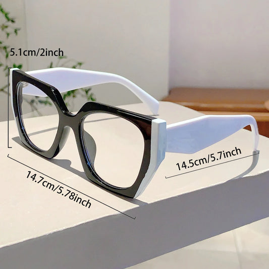Gafas cuadradas extragrandes para mujer | Elegante defensa contra la luz azul
