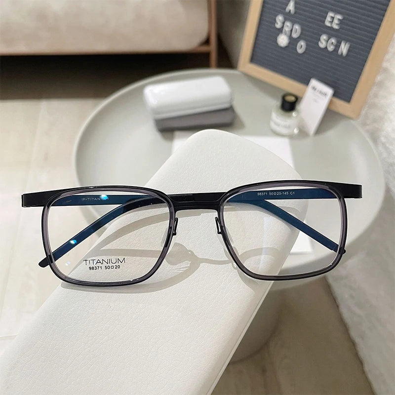 Ultralight Pure Titanium Eyeglasses | Vintage Rectangle Frames