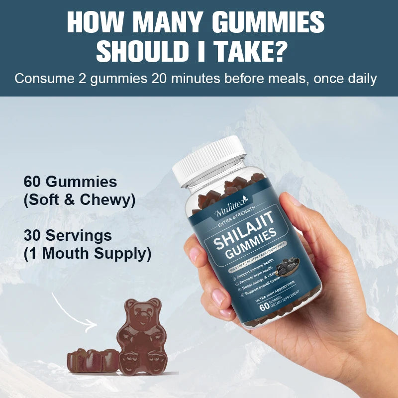 Organic Shilajit Gummies | Pure Energy and Immune Support