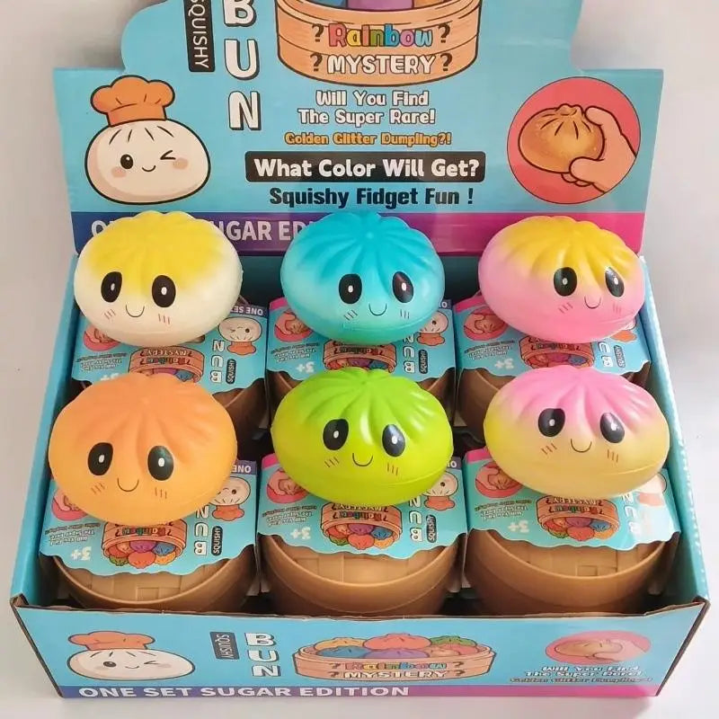 Stress-Relieving Dumpling Squishy Toys Colorfully Designed Slow Rising for All Ages
