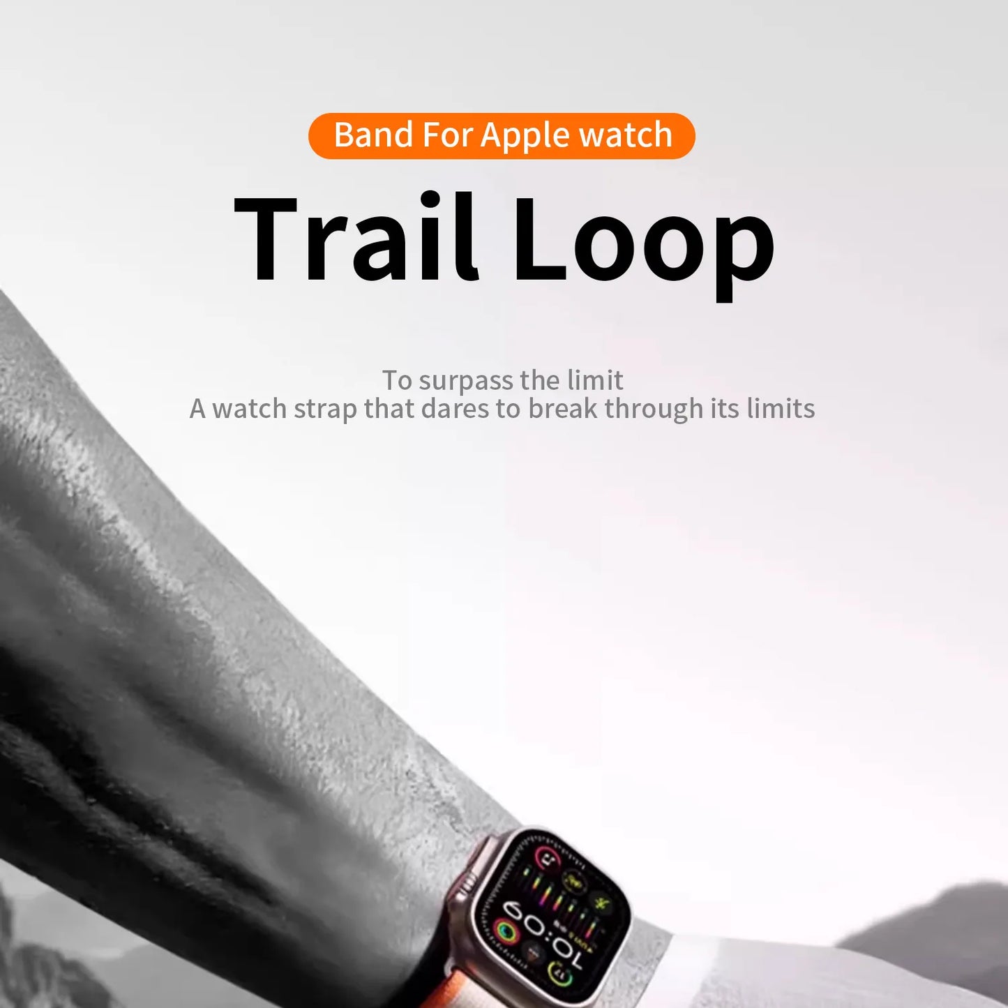 High-Quality Nylon Strap for Smartwatches | Natural Titanium Finish