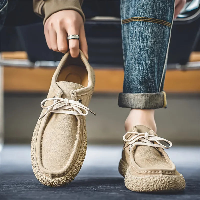 Mocasines casuales con cordones para hombre | Zapatos cómodos de otoño
