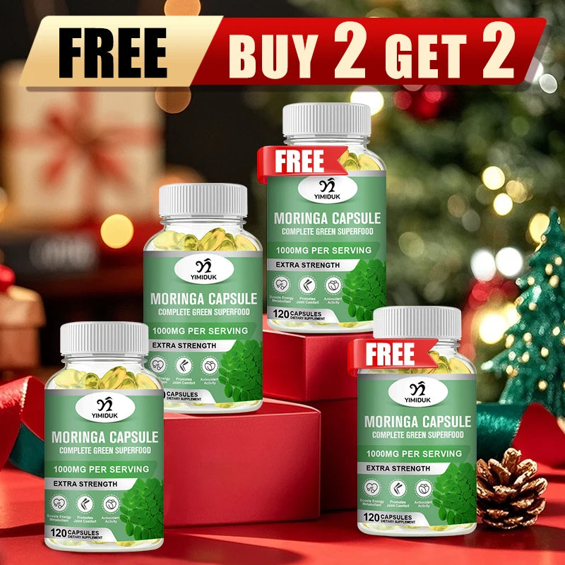 Pure Moringa Oleifera Capsules | Support Skin Glow & Energy