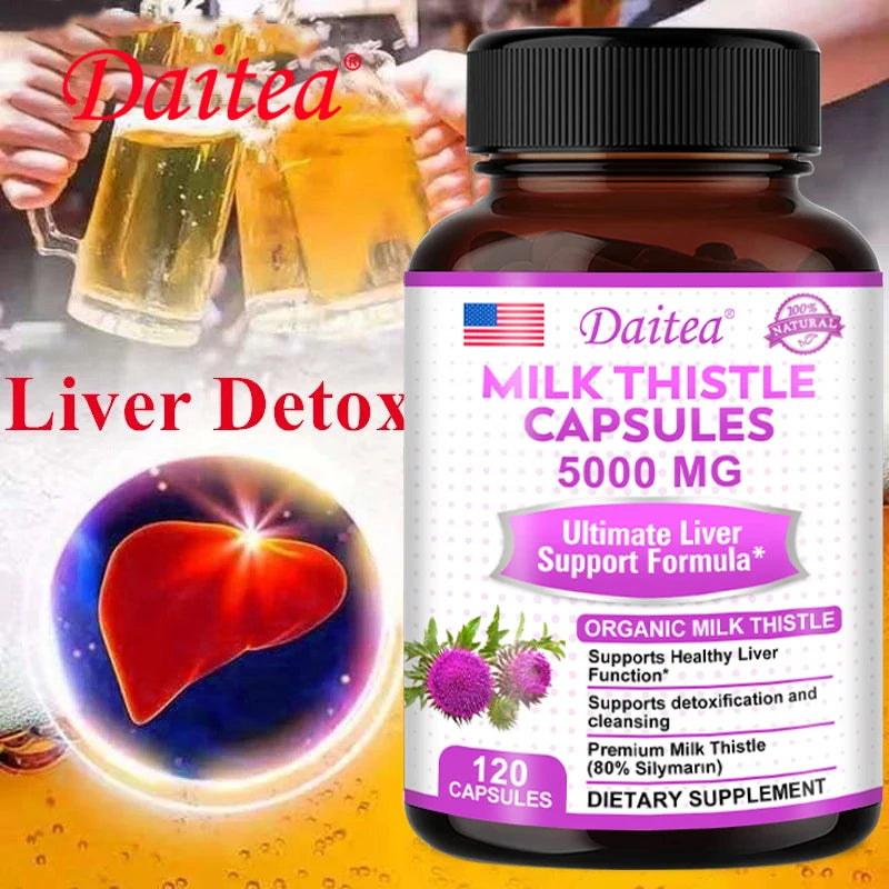 Organic Milk Thistle Extract Liver Capsules | Detox & Support Health