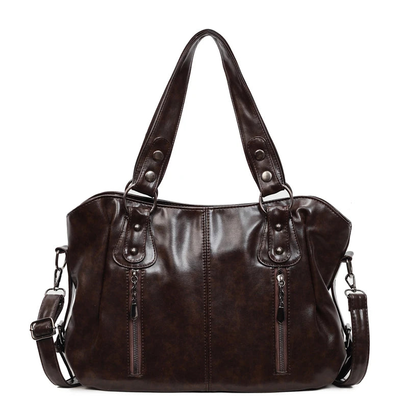 Large Capacity Shoulder Bag | Stylish PU Leather Tote for Women
