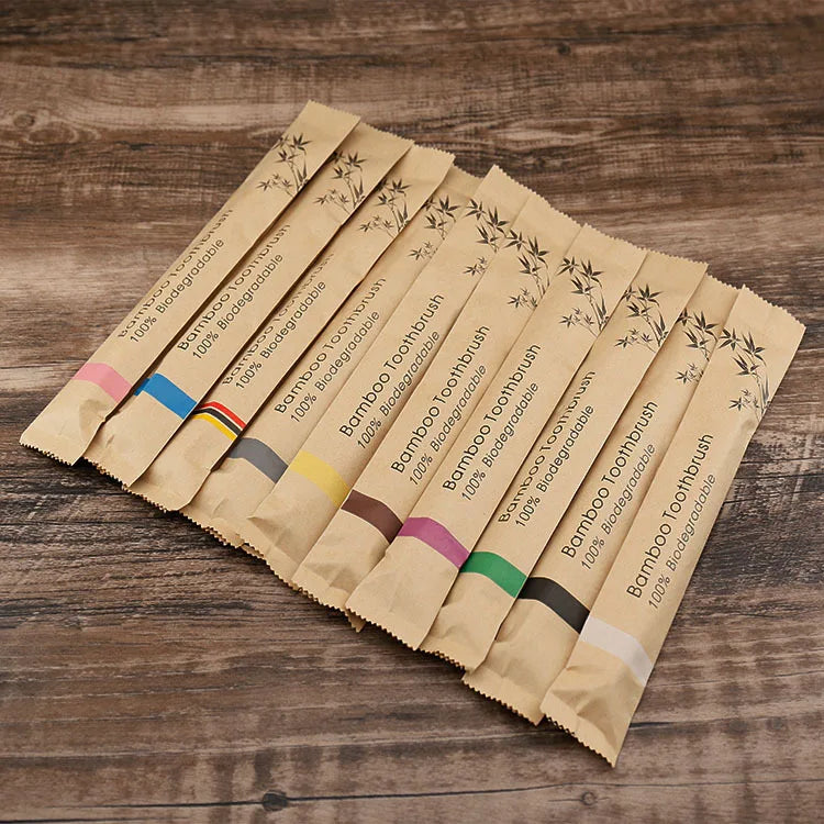 Eco-Friendly Bamboo Toothbrushes - Sustainable Oral Care Set