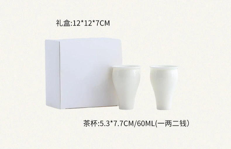 Elegante Copa de Vino Blanco de Cerámica Estilo Japonés | Exquisito Regalo de Cristalería