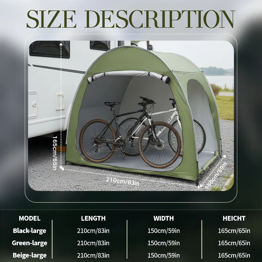 Portable Thickened Oxford Cloth Bike Shelter Tent for Outdoor Travel
