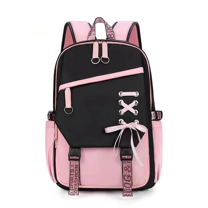 Cute Nylon Schoolbag Backpack for Teenagers | Durable & Stylish