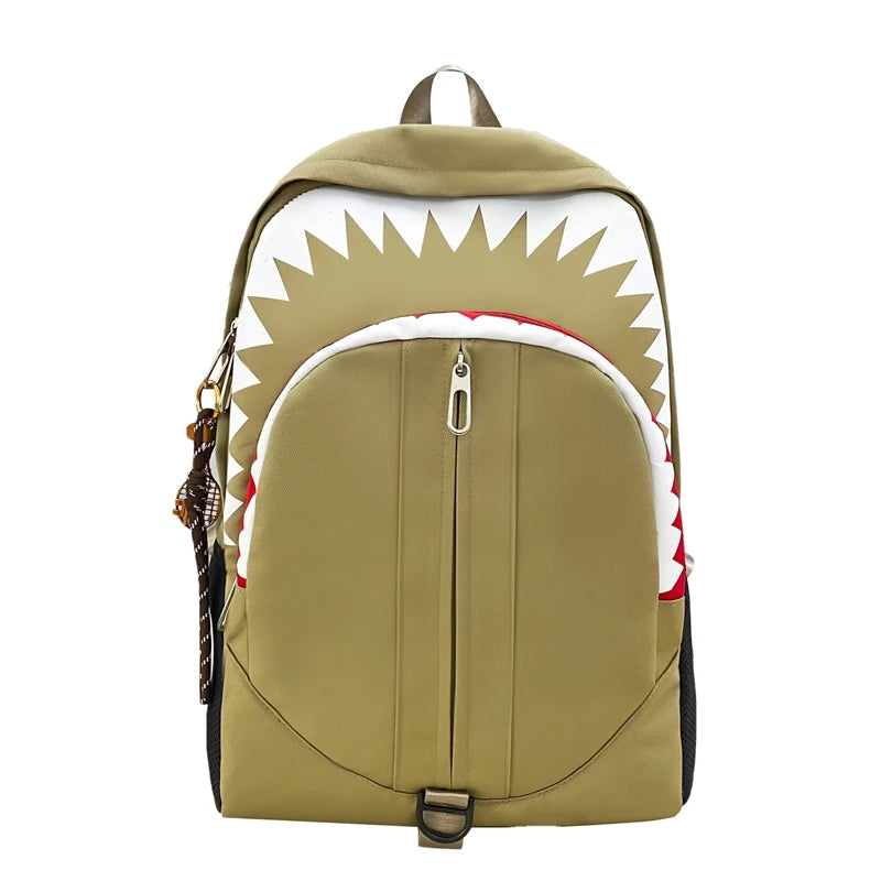 Luminous Shark Mouth Backpack | Large Capacity USB Laptop Bag