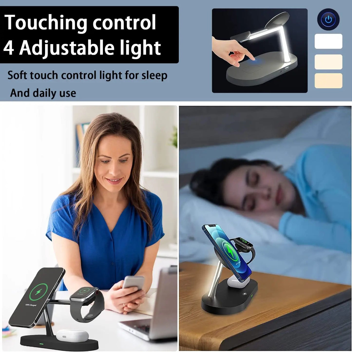 Foldable 3-in-1 Wireless Charging Station | Fast Charging & Travel Ready
