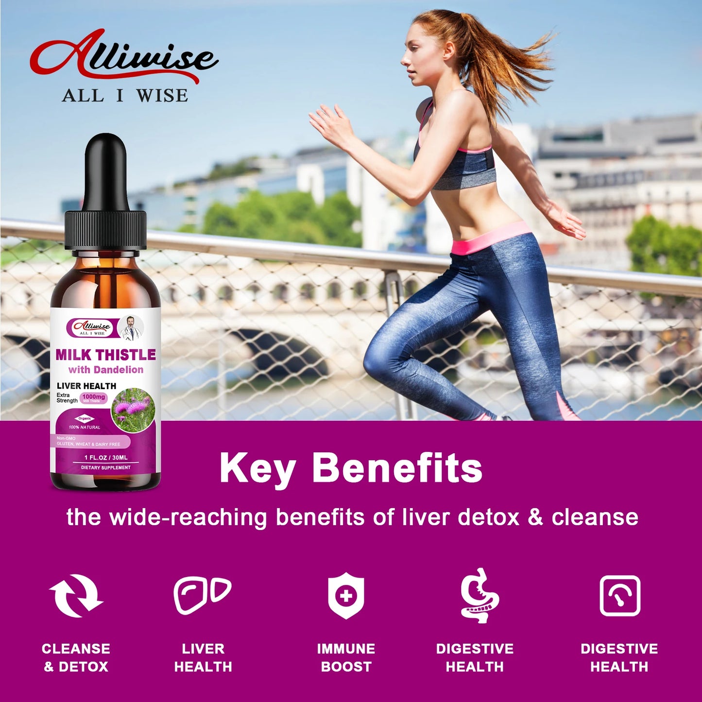 Liver Health Support Liquid | Detox Milk Thistle Extract Blend