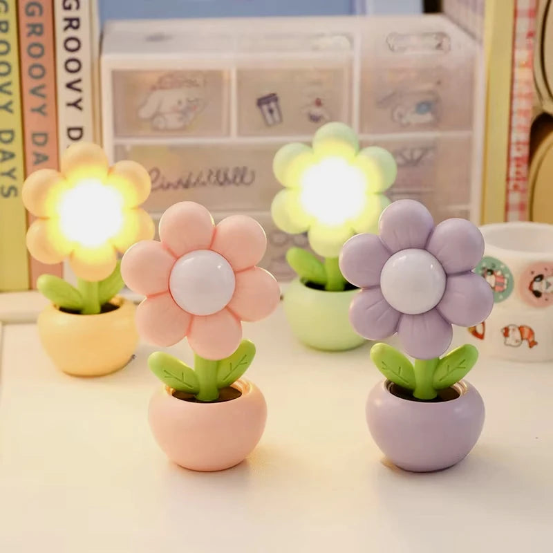 Bonita mini lámpara de noche floral | Encantadora decoración de dormitorio infantil