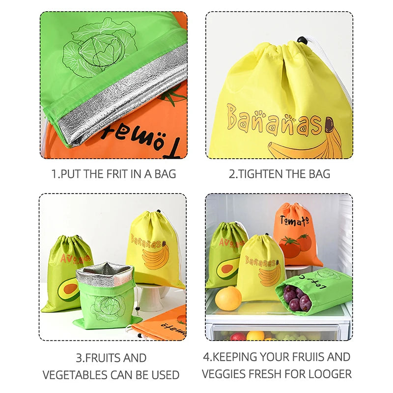 Reusable Fruit Vegetable Freshkeeping Storage Bag | Eco-Friendly