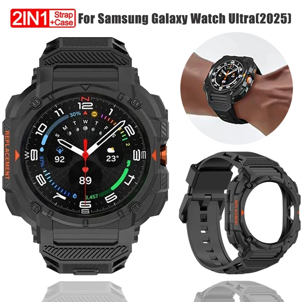 All-in-One Silicone Strap & Case for Galaxy Watch 7 Ultra